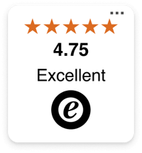 Trusted Shops Trustbadge showing customer ratings only
